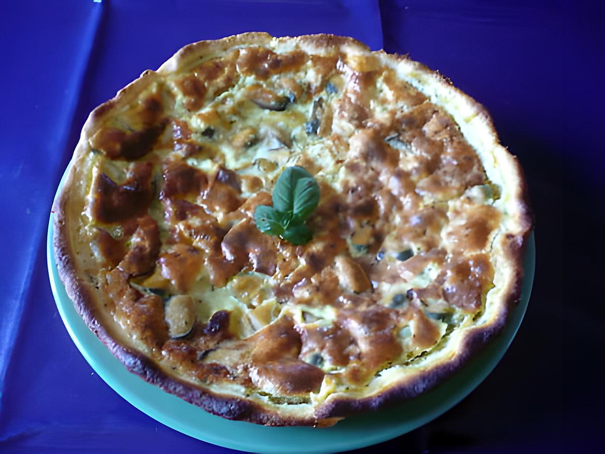 recette Quiche moule/crabe/basilic