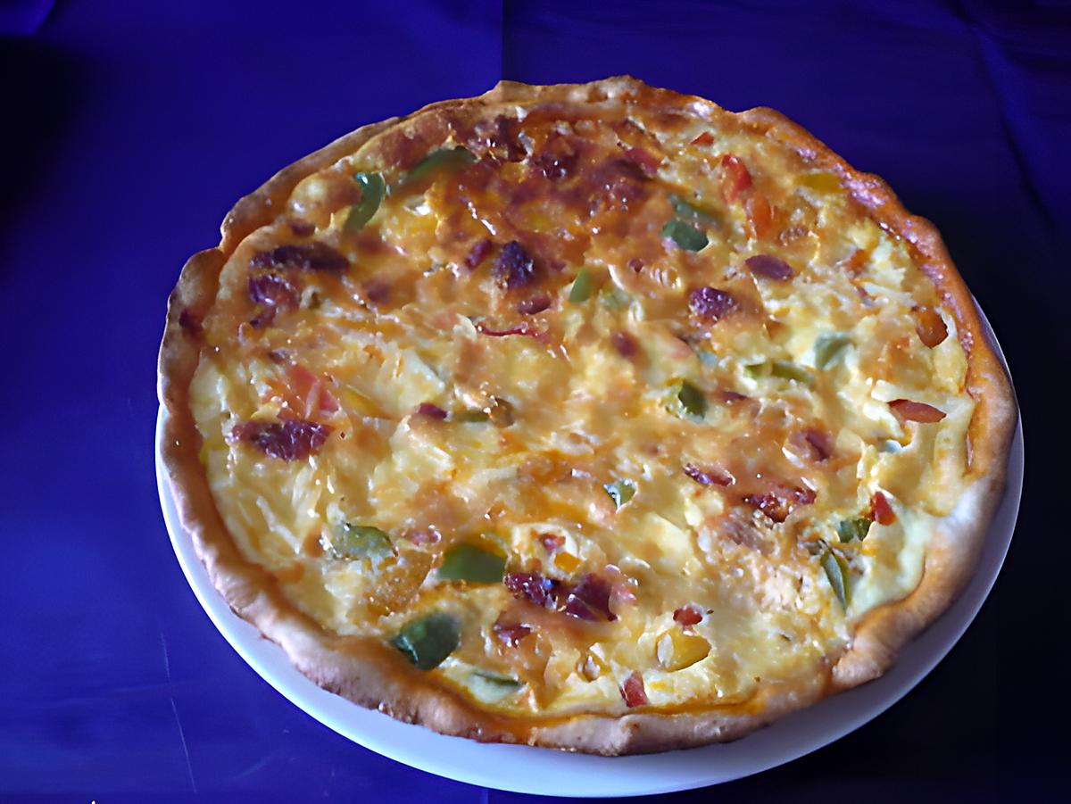 recette Quiche poivrons/chorizo/parmesan