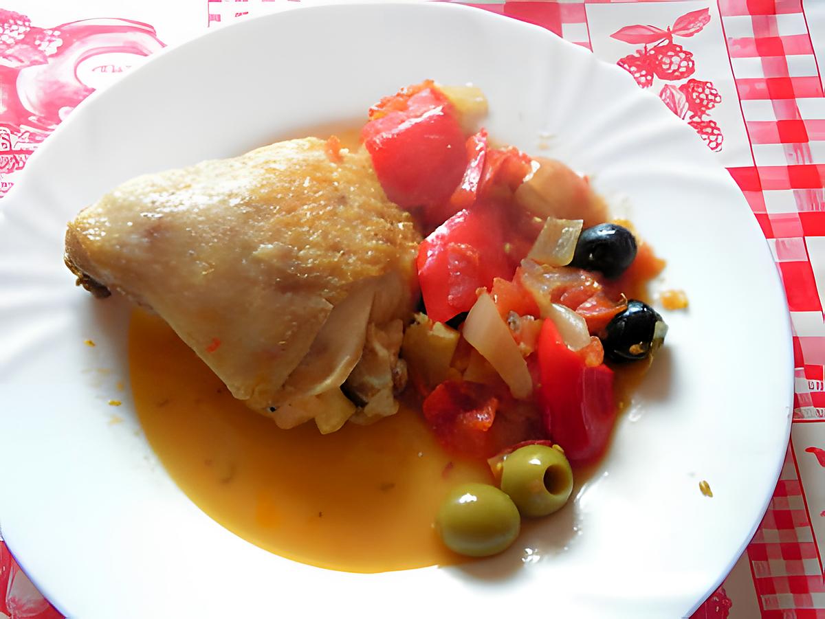 recette Poulet aux deux olives