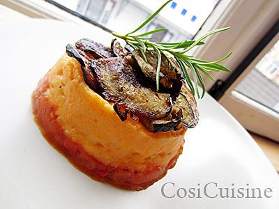 recette Parmentier de patate douce, tomate et aubergine