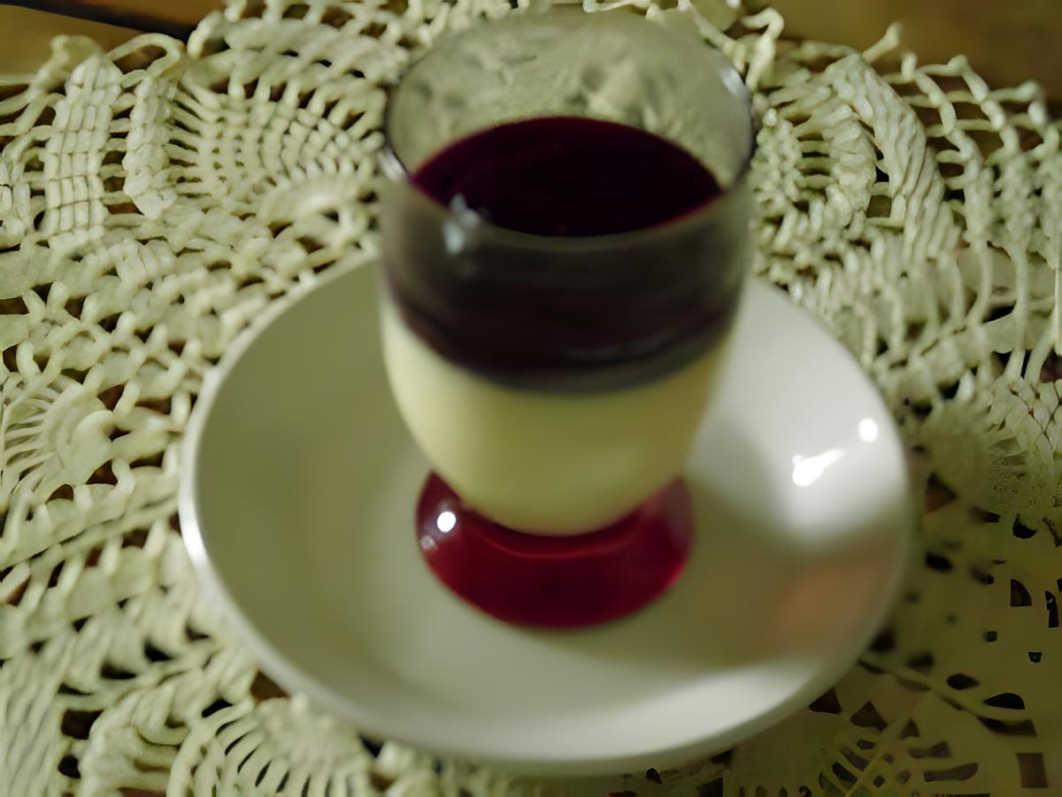 recette panna cotta au coeur de lemon curd et coulis de myrtille