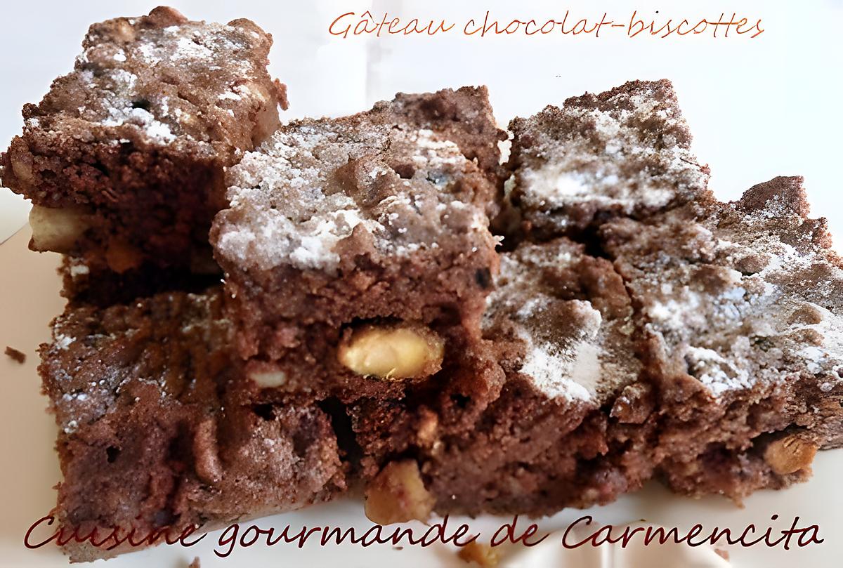 recette Gâteau chocolat-biscottes