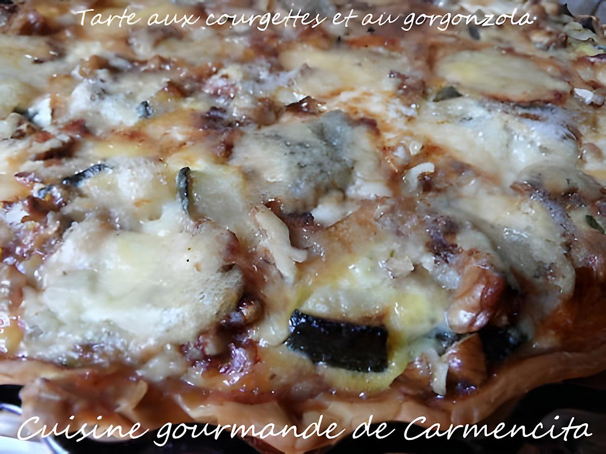 recette Tarte aux courgettes et au gorgonzola