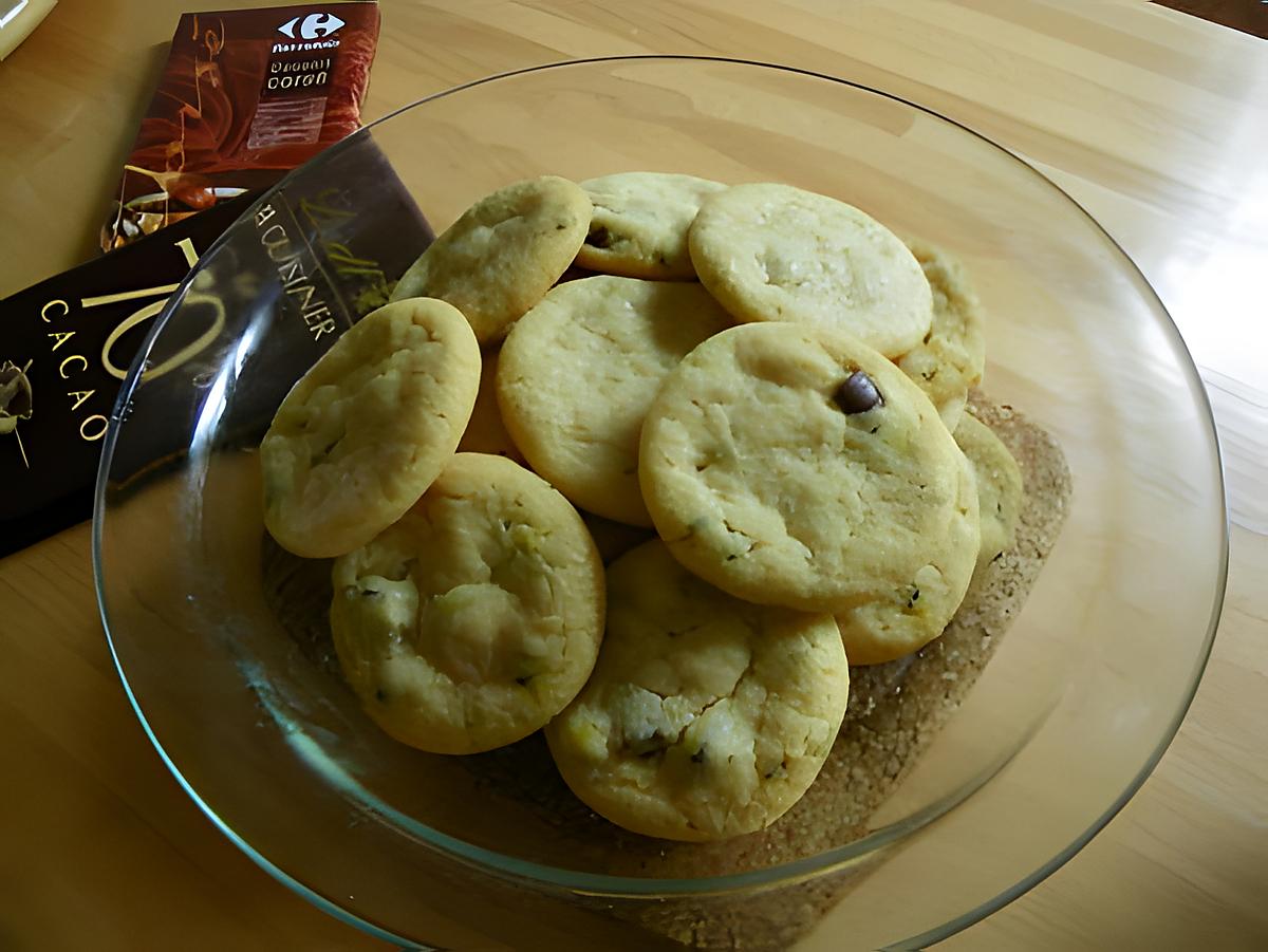 recette Cookies au thé vert et aux pépites de chocolat