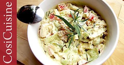recette Salade à tartiner Poulet Estragon