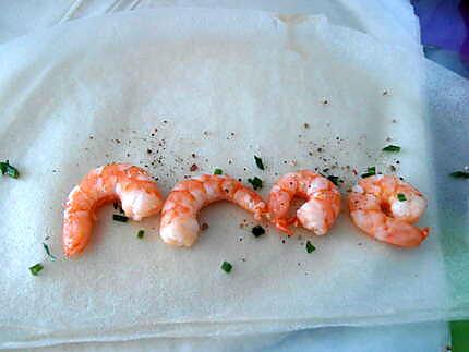 recette croustillants aux crevettes