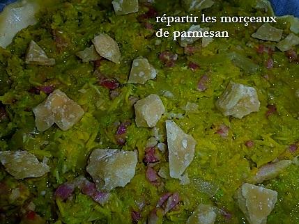 recette Tarte aux courgettes jaunes, menthe , gingembre et parmesan