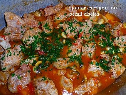 recette Sauté de veau aux carottes des sables et champignons