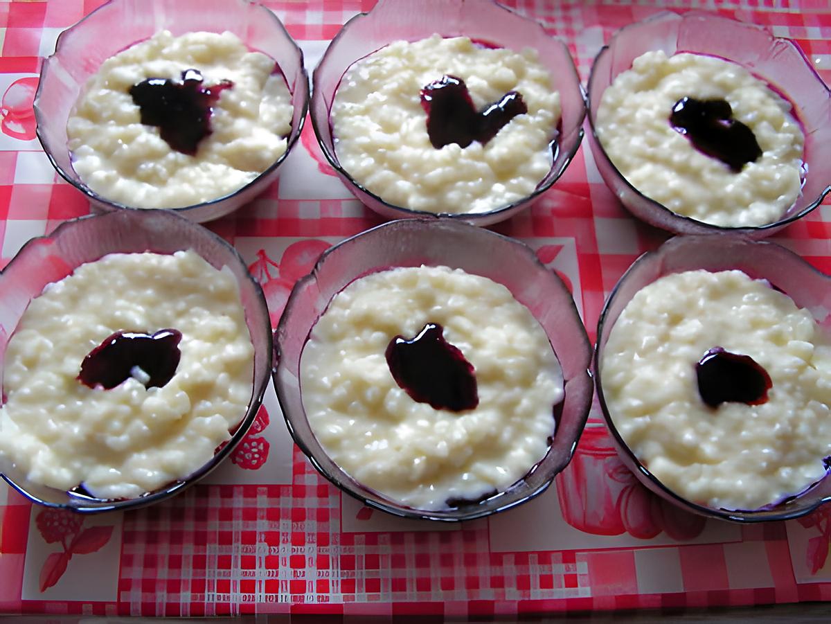 recette Riz au lait à la confiture de cerises noires