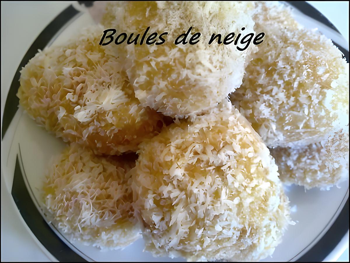 recette Boules de neige à la coco :