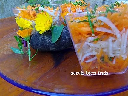 recette Salade de carottes et radis noir à la japonaise