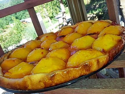 recette Tarte à la pêches au citron