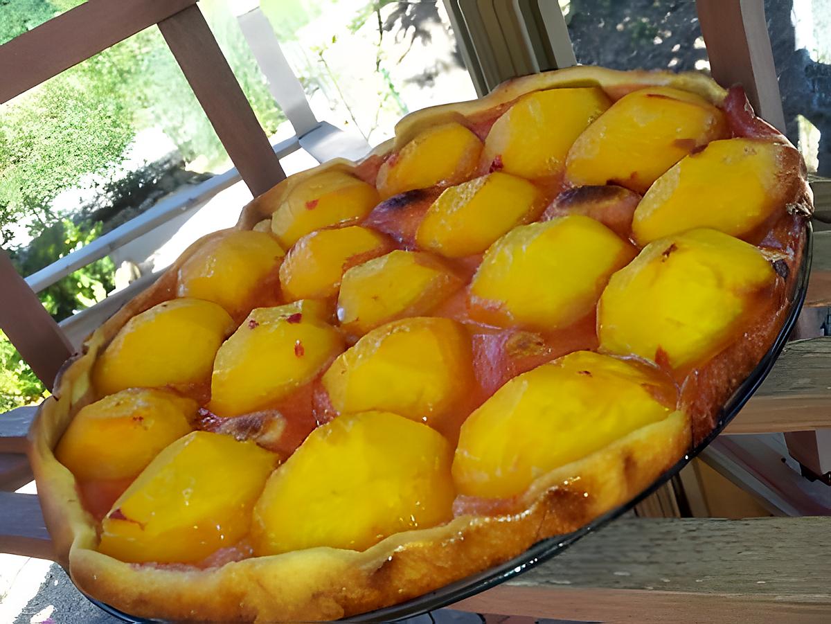 recette Tarte à la pêches au citron