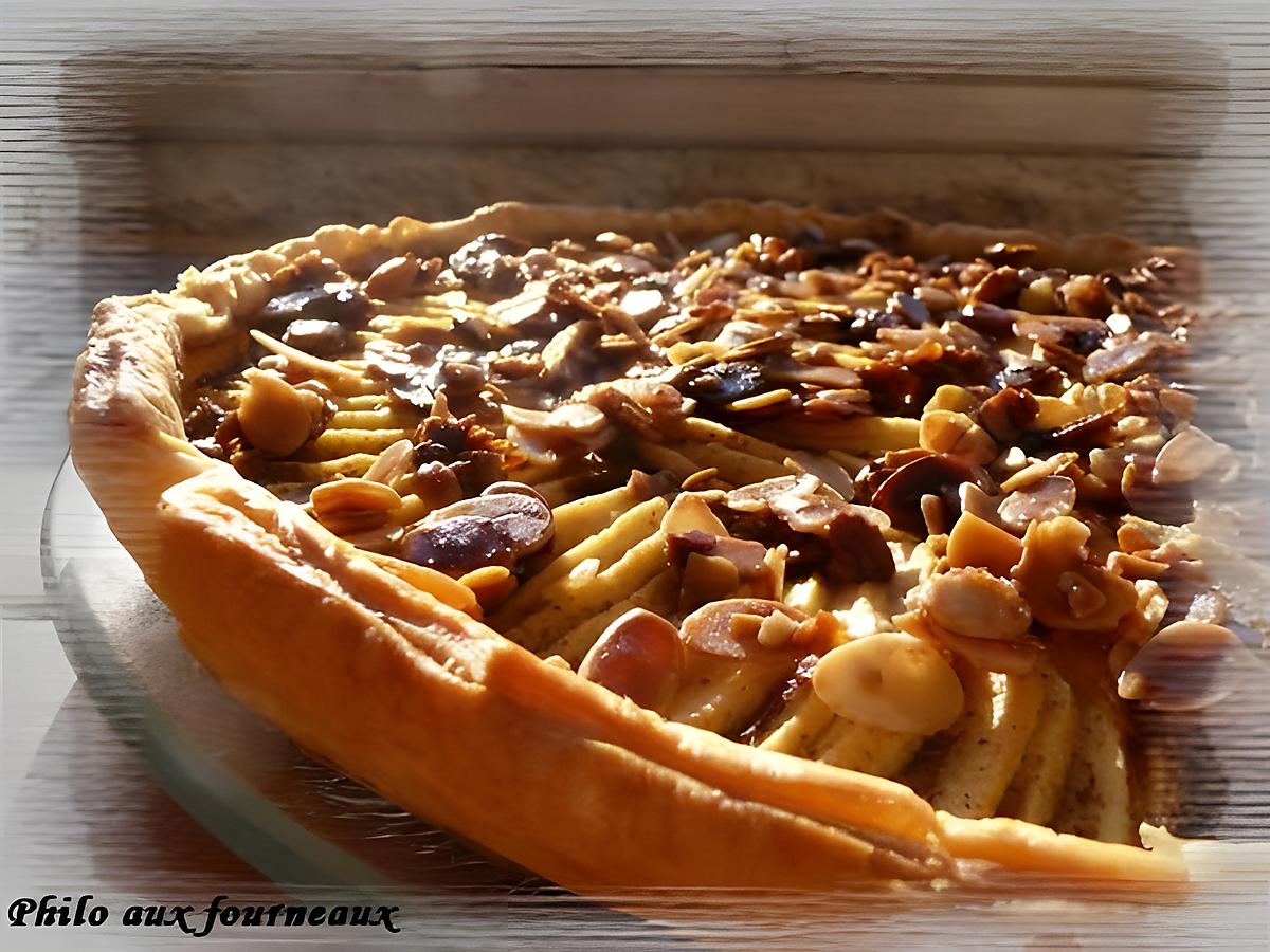 recette Tarte aux pommes croustillante à la crème de cannelle