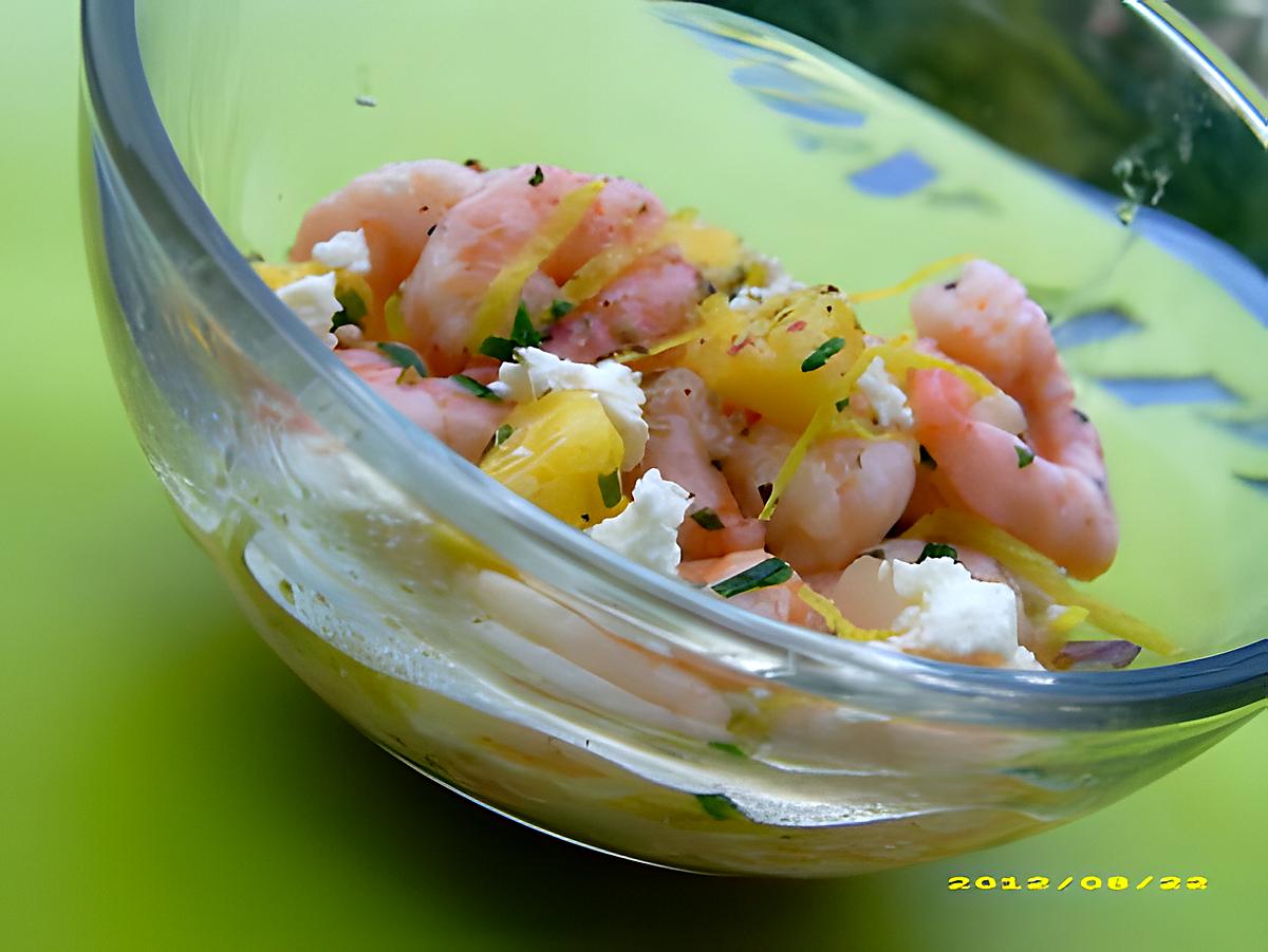 recette salade de crevettes à la féta