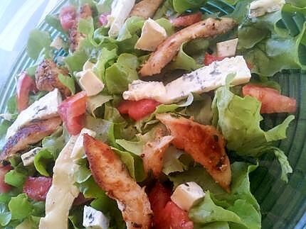 recette Salade au poulet et gorgonzola