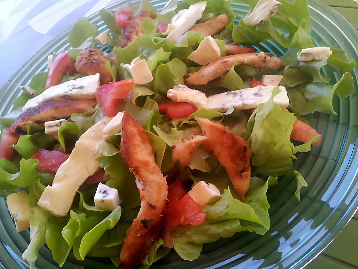 recette Salade au poulet et gorgonzola