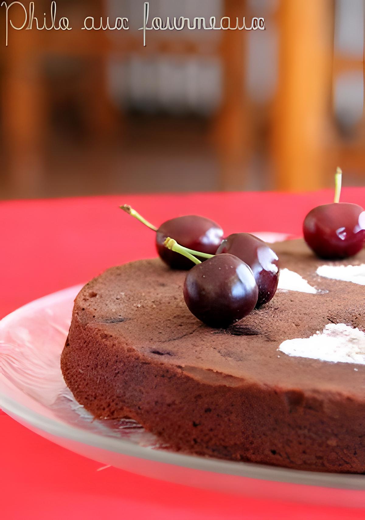 recette Gâteau moelleux au chocolat & aux cerises
