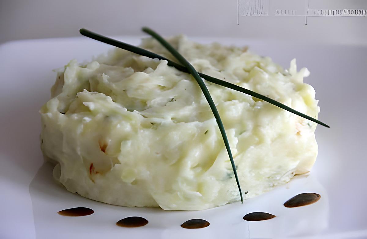 recette Ecrasé de pommes de terre aux échalotes confites & au persil plat