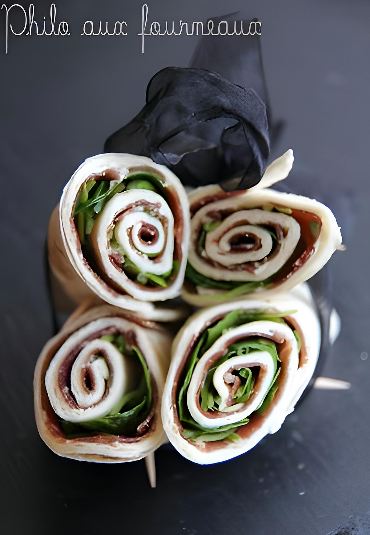 recette Wraps grisons & roquette