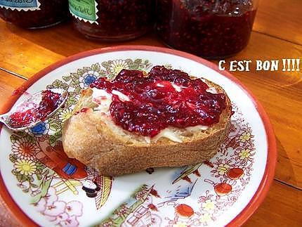 recette Confiture de framboises express