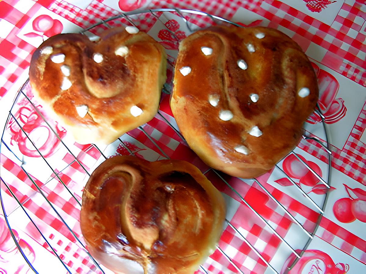 recette Brioche suédoise en forme de coeur