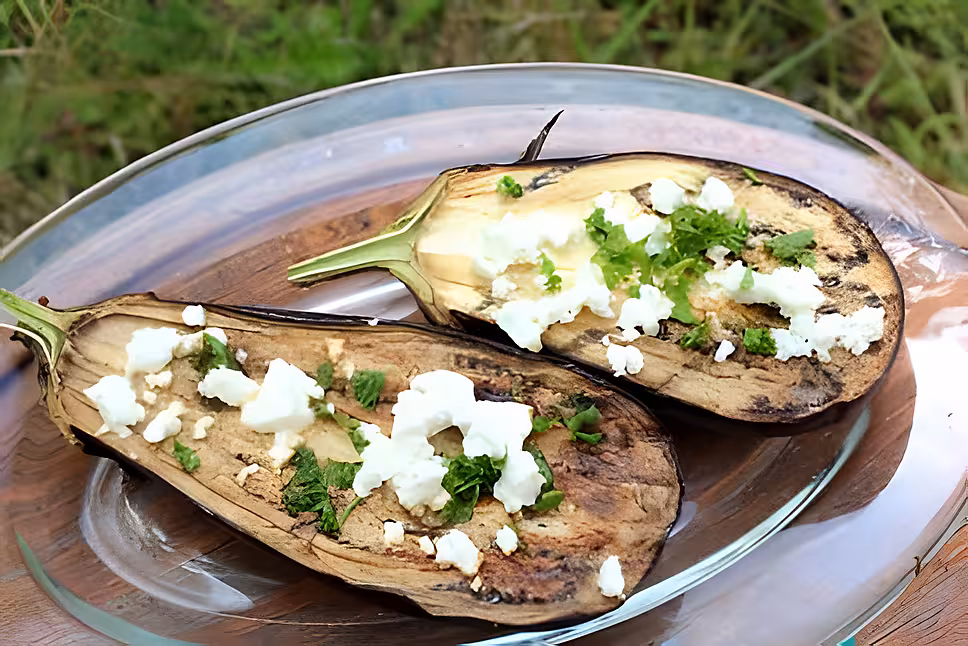 recette Aubergines grillées à la feta et au persil