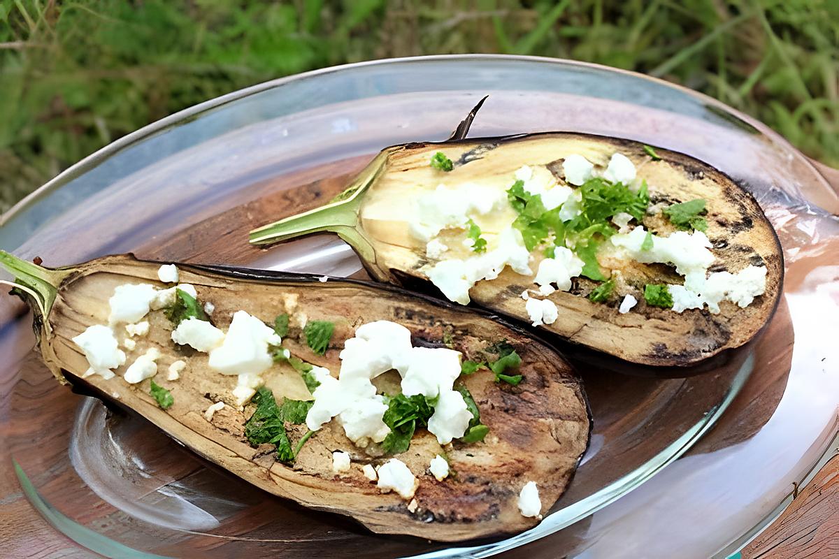 recette Aubergines grillées à la feta et au persil