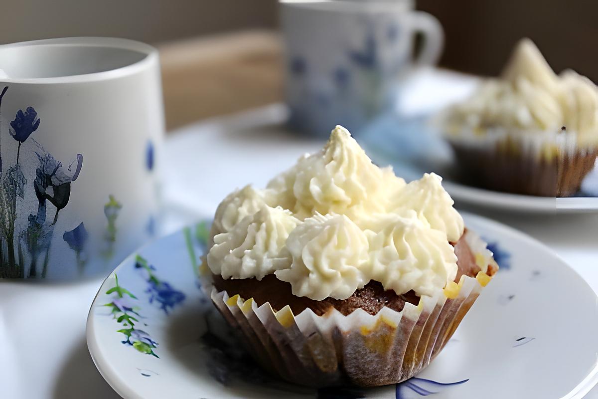 recette Cupcakes au chocolat et glaçage au cream cheese