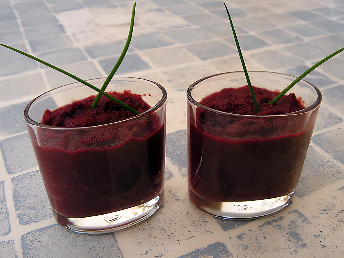 recette Verrine de betteraves au balsamique