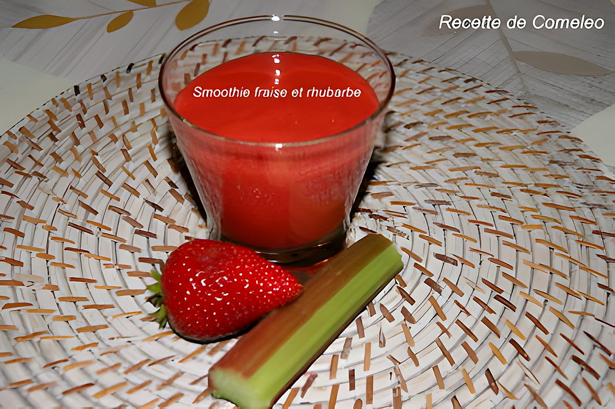 recette Smoothie fraise et rhubarbe