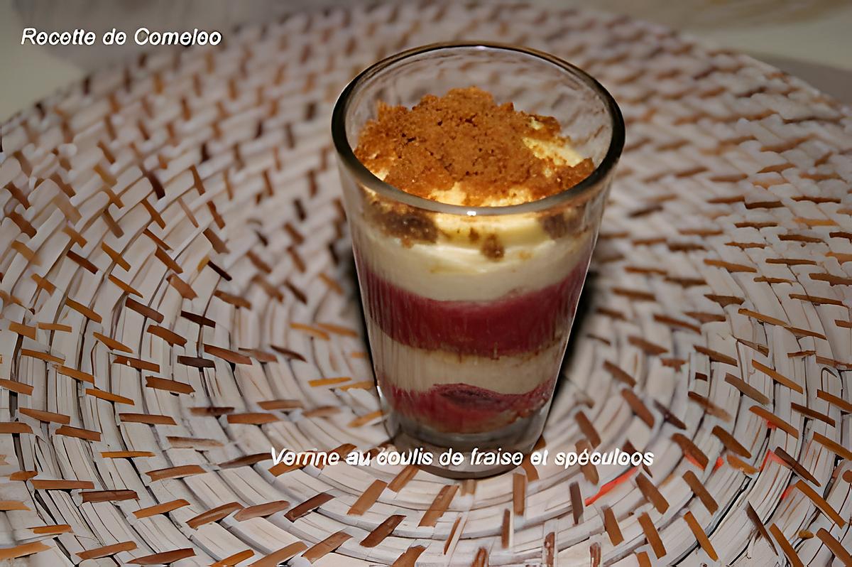 recette Verrine au coulis de fraises et speculoos