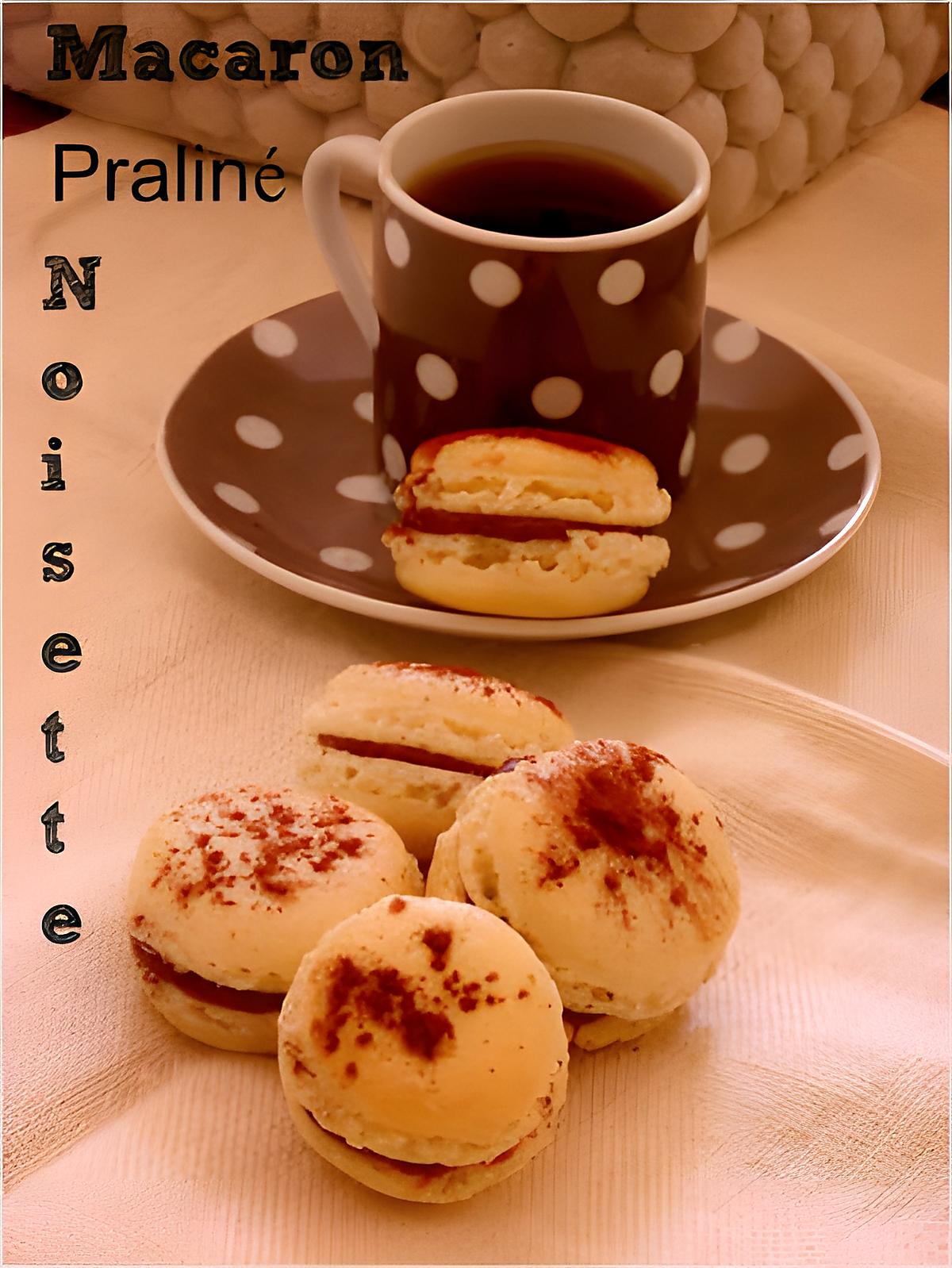 recette Macaron praliné noisette