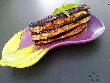 recette Millefeuilles d'aubergines à la grecque