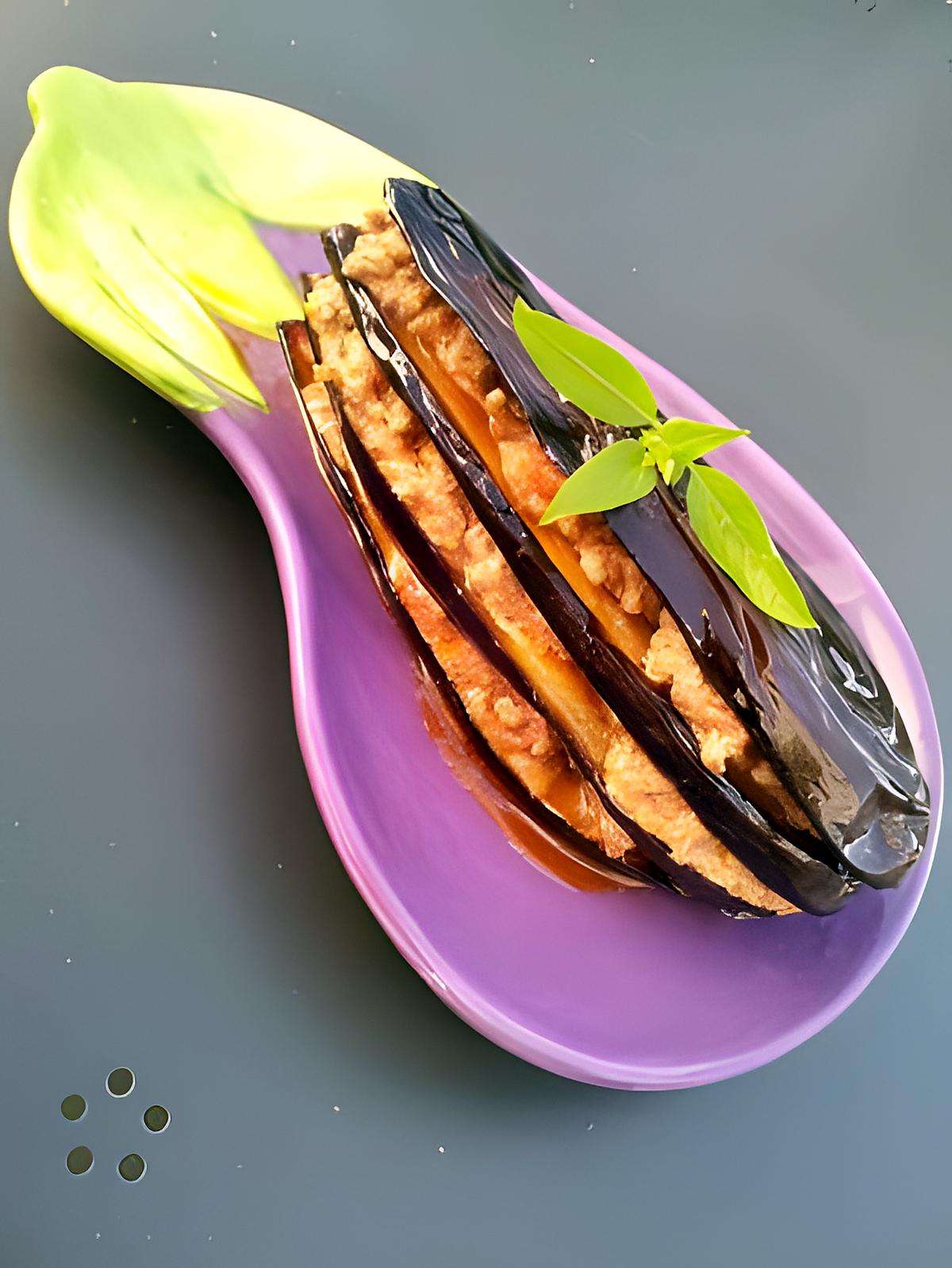 recette Millefeuilles d'aubergines à la grecque