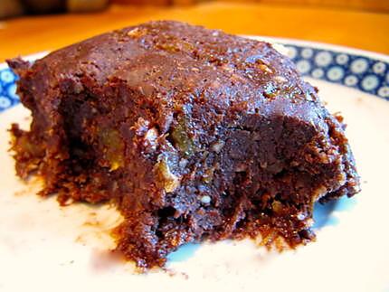 recette Gateau au chocolat, abricot, noix, sans cuisson, sans beurre, sans farine, sans oeufs !