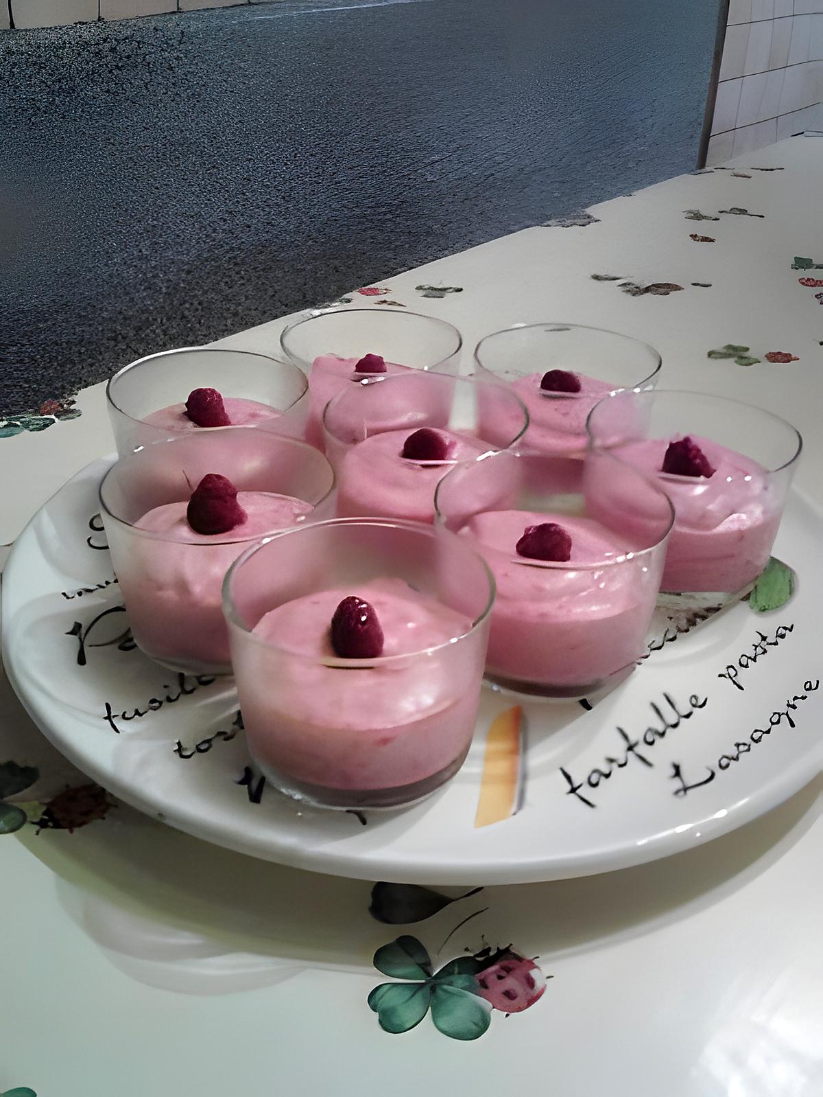 recette Mousse à la framboise