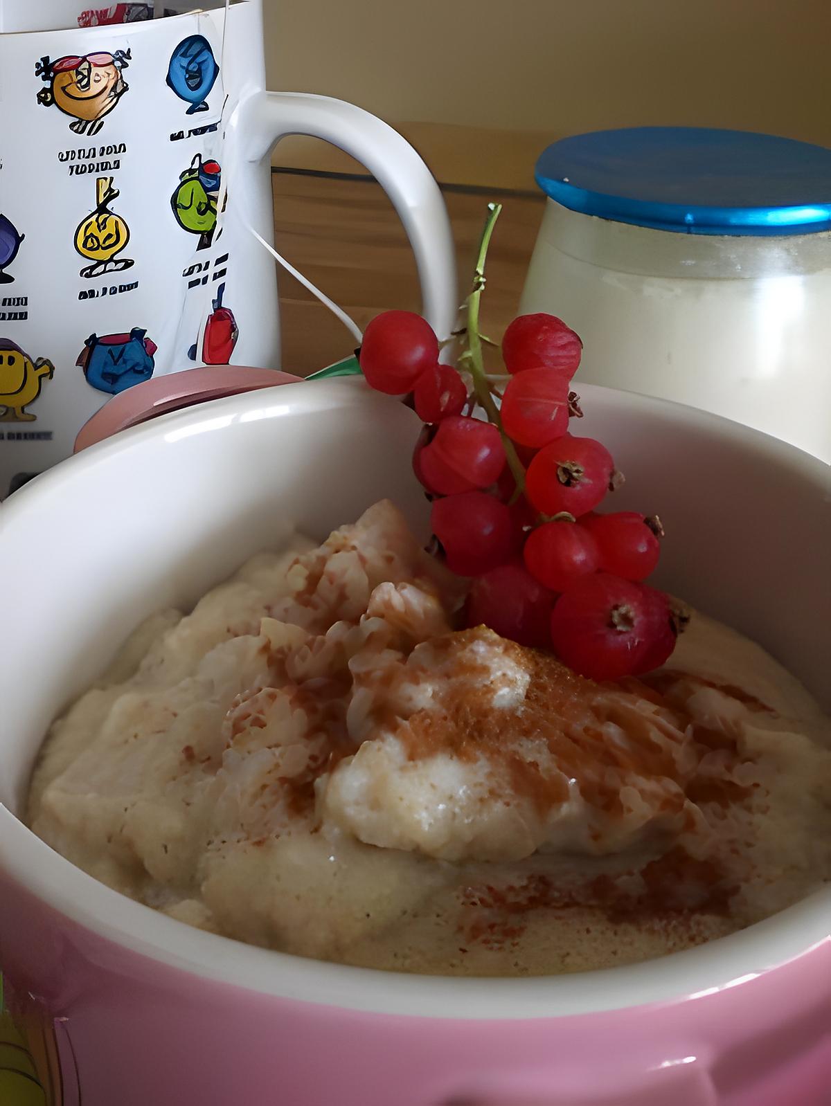 recette Porridge de base du p'tit déjeuner : à customiser