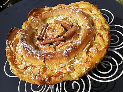 recette Tarte aux pommes à la créme de cannelle