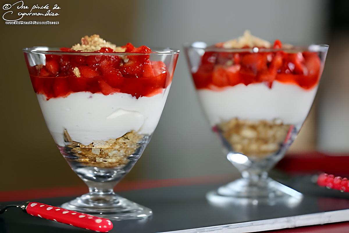 recette Trifle à la fraise et au fromage blanc