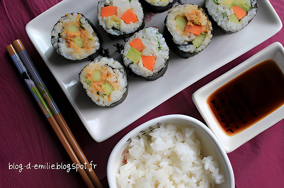 recette Makis à la chair de crabe et d'oursin