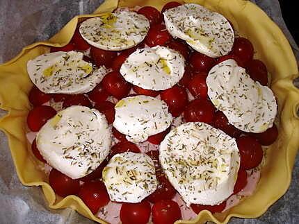 recette quiche aux tomates cerises et mozzarella