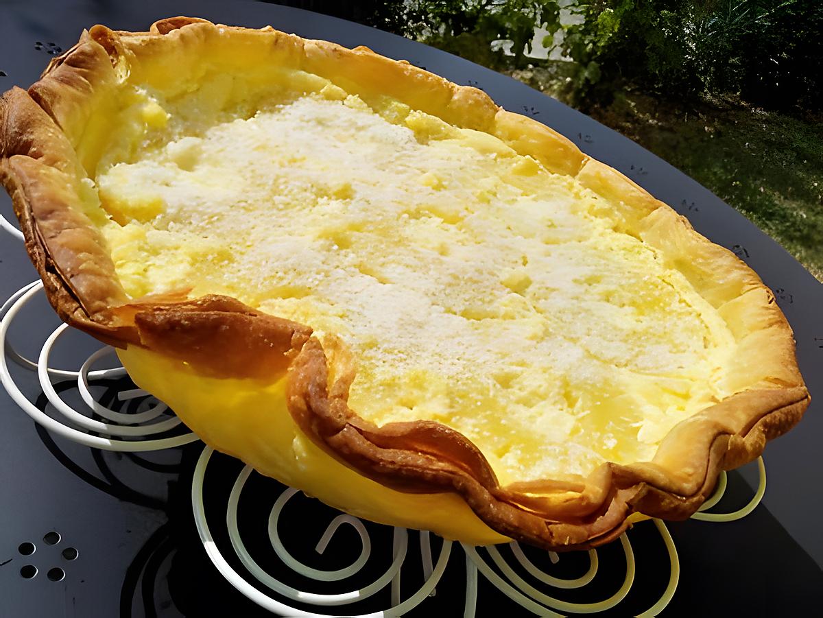 recette Tarte des iles coco ananas parfumée au rhum (dessert concocter pour les 20 ans de ma mini belle soeur et mes 30 ans )