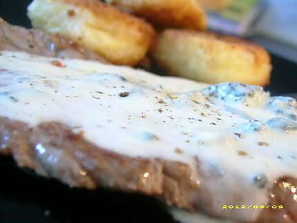 recette steak sauce onctueuse au saint-agur