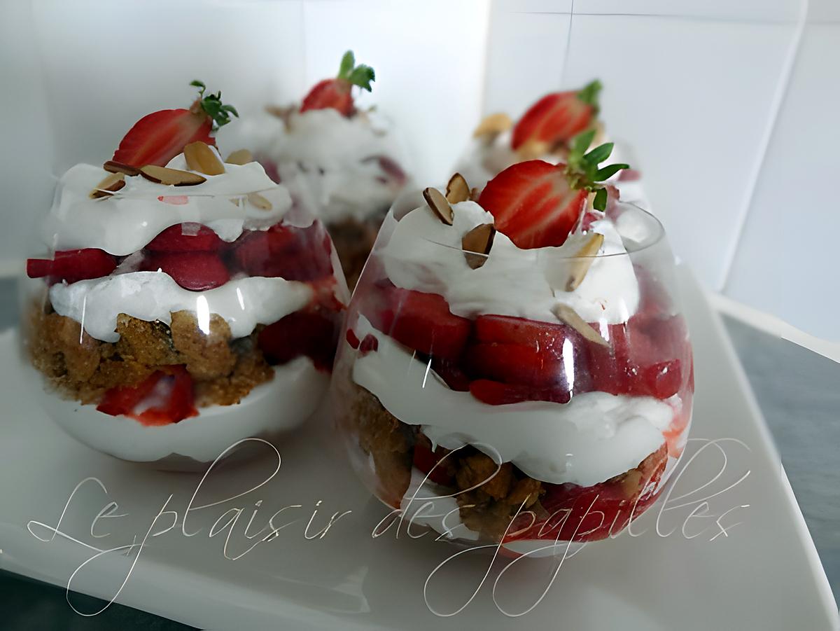 recette Verrines shortcake aux fraises sans remords
