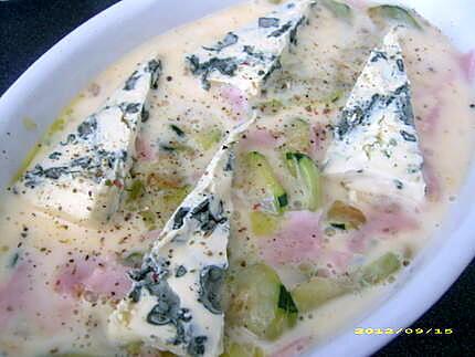 recette gratin de courgettes au saint-agur