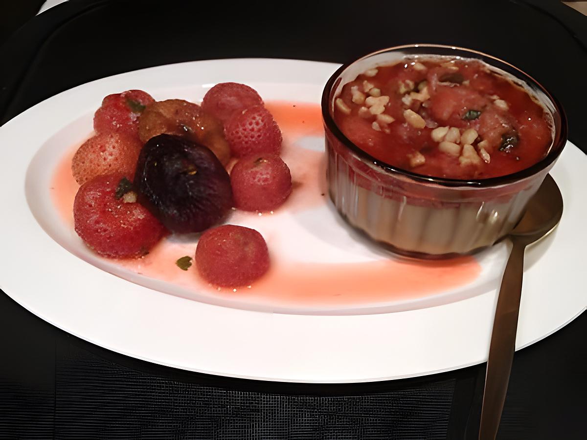 recette Panna cotta et fraises rôties au thé genmaicha