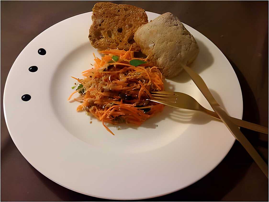 Salade de carottes protéinée pour végétariens