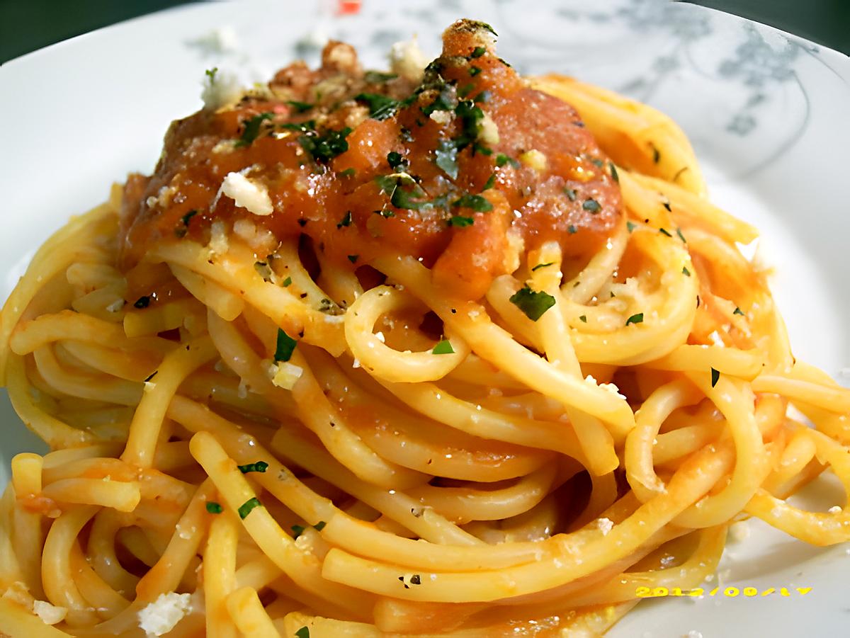 recette spaghettis all'arrabiata