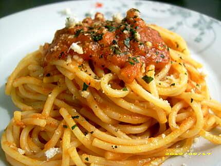 recette spaghettis all'arrabiata